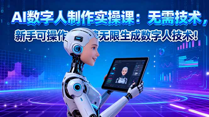 AI数字人制作实操课:无需技术,新手可操作,免费无限生成数字人技术!-羽哥创业课堂