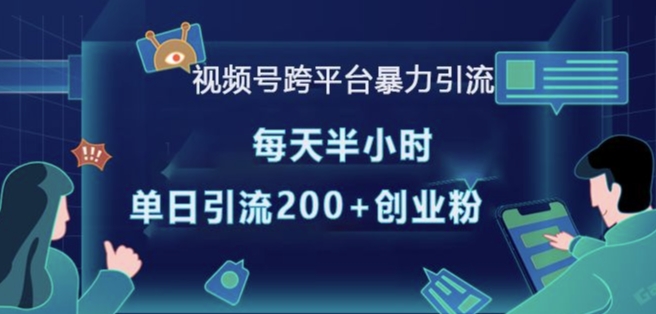 视频号跨平台暴力引流，每天半小时，单日引流200+精准创业粉-羽哥创业课堂