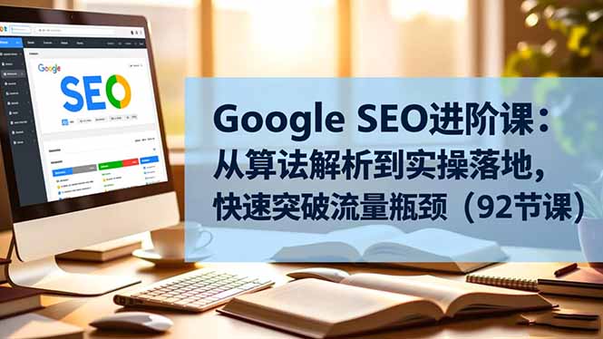 Google SEO进阶课：从算法解析到实操落地，快速突破流量瓶颈(92节课-羽哥创业课堂
