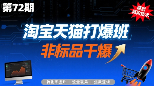 淘宝天猫打爆班原创高阶技术第72期，非标品干爆-羽哥创业课堂