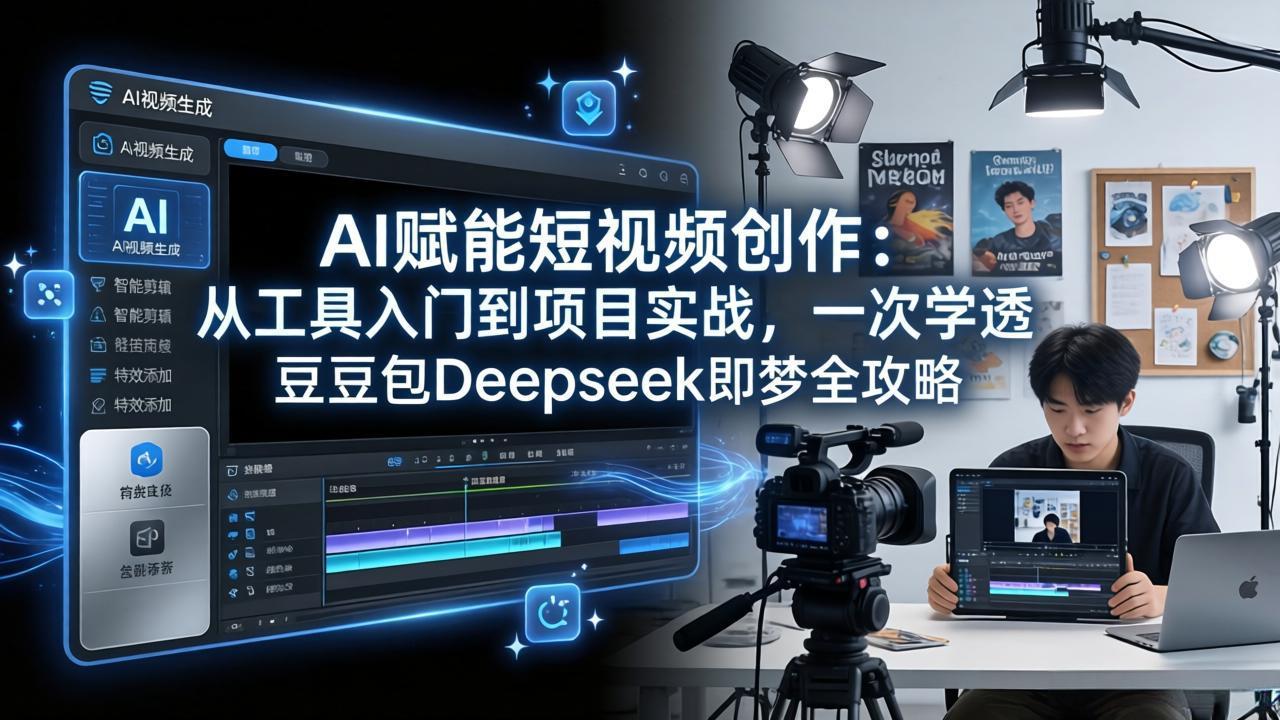 AI赋能短视频创作：从工具入门到项目实战，一次学透豆包Deepseek即梦全攻略-羽哥创业课堂