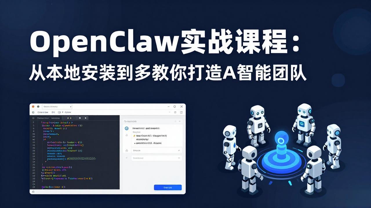 OpenClaw实战课程：从本地安装到多Agent协同，手把手教你打造AI智能团队-羽哥创业课堂