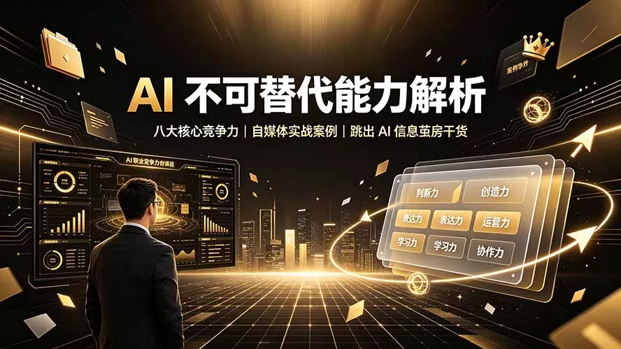 付费文章：AI 不可替代能力解析▸八大核心竞争力｜自媒体实战案例｜跳出 AI 信息茧房干货-羽哥创业课堂