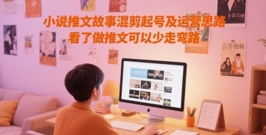 小说推文故事混剪起号及运营思路，看了做推文可以少走弯路-羽哥创业课堂