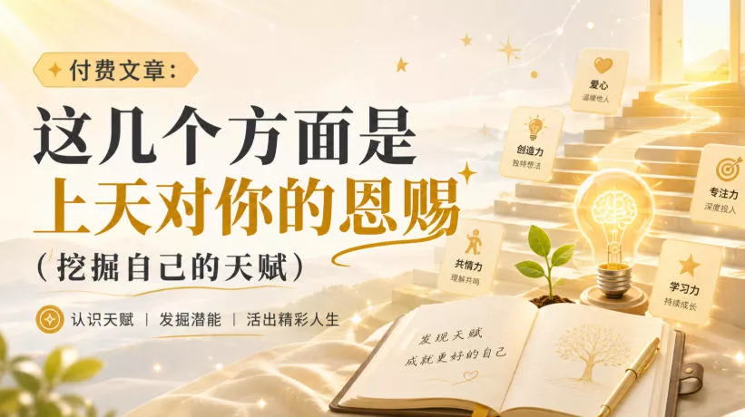 付费文章：这几个方面是上天对你的恩赐(挖掘自己的天赋)-羽哥创业课堂