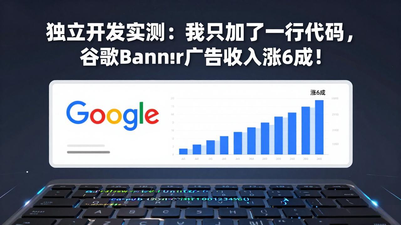 付费文章：独立开发实测：我只加了一行代码，谷歌Banner广告收入涨6成！-羽哥创业课堂
