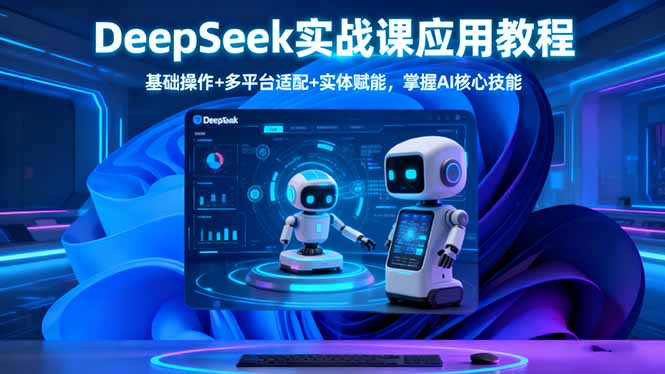 DeepSeek实战课应用教程、基础操作+多平台适配+实体赋能,掌握AI核心技能-羽哥创业课堂