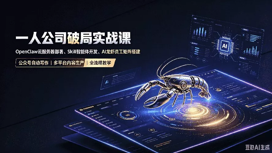 一人公司破局实战课|OpenClaw云服务器部署、Skill智能体开发、AI龙虾员工矩阵搭建,公众号自动写作与多平台内容…-羽哥创业课堂