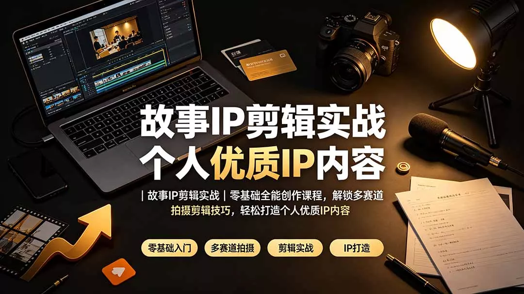 故事IP剪辑实战|零基础全能创作课程,解锁多赛道拍摄剪辑技巧,轻松打造个人优质IP内容-羽哥创业课堂