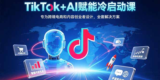 TikTok+AI赋能冷启动课:专为跨境电商和内容创业者设计,全套解决方案-羽哥创业课堂