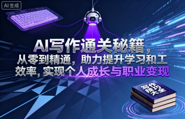 AI写作通关秘籍，从零到精通，助力提升学习和工作效率，实现个人成长与职业变现-羽哥创业课堂