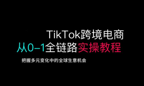 TikTok电商运营从基础到高阶全方位实操-羽哥创业课堂