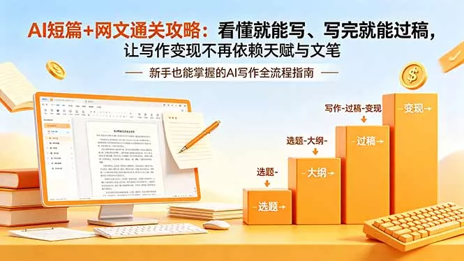 AI短篇+网文通关攻略-更新:看懂就能写、写完就能过稿,让写作变现不再依赖天赋与文笔-羽哥创业课堂