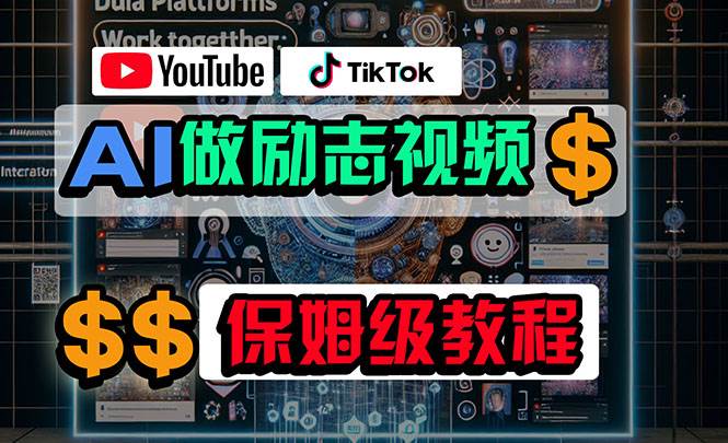 利用AI制作励志视频，在YouTube和TikTok赚钱，小白可做（附工具）-羽哥创业课堂